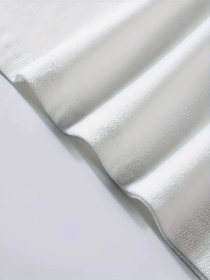 Men's summer 100% pure cotton fashionable casual sports loose Los Angeles graphic print round neck short sleeved T-shirt top