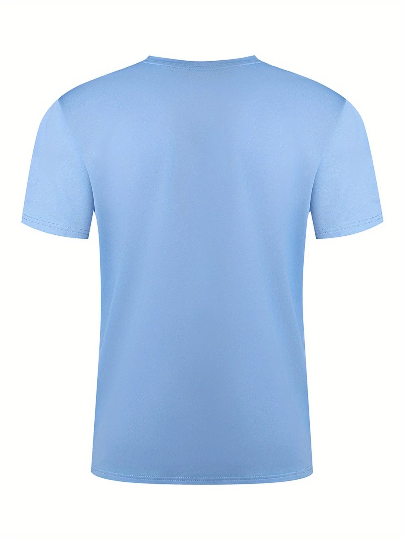 Men's Summer 100 Cotton Fashionable Casual Loose Large Geometric Bear Pattern Printed Sports Round Neck Short Sleeve T-shirt Top