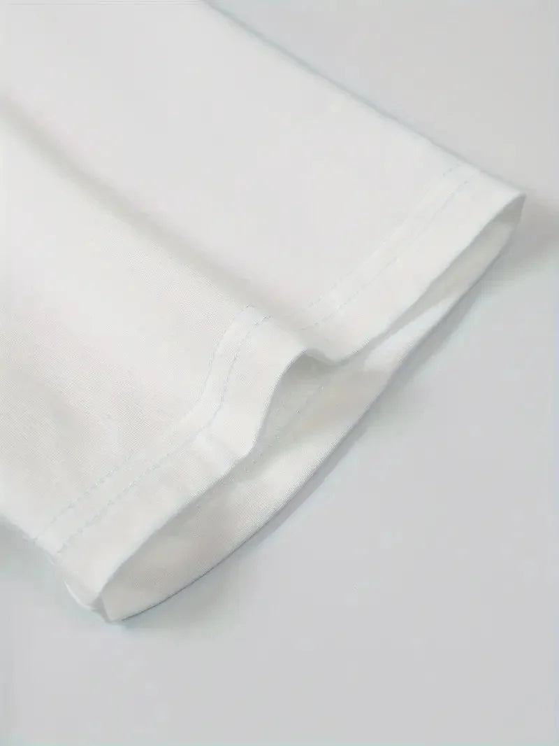 Men's summer 100% pure cotton fashionable casual sports loose Los Angeles graphic print round neck short sleeved T-shirt top